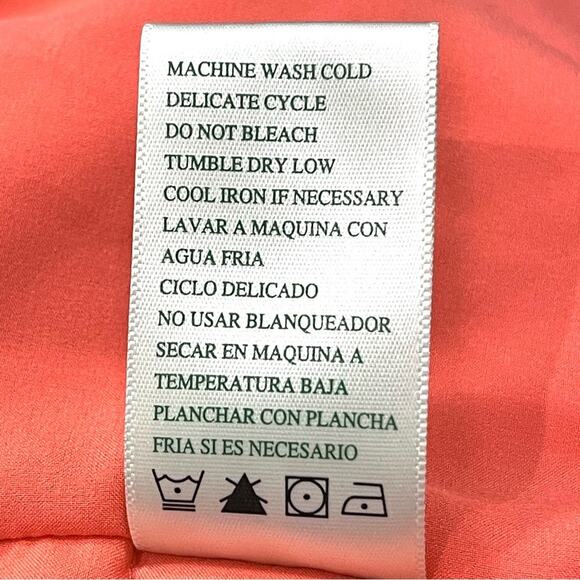 Tangerine Quilted Puffer Vest w/ Pockets & 2-Position Front Zipper in Papaya XL - Picture 12 of 13